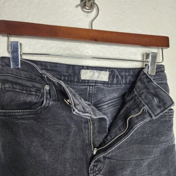 Free People High Rise Slim Straight Jeans in Faded Black Women's Size 27 - Picture 4 of 8